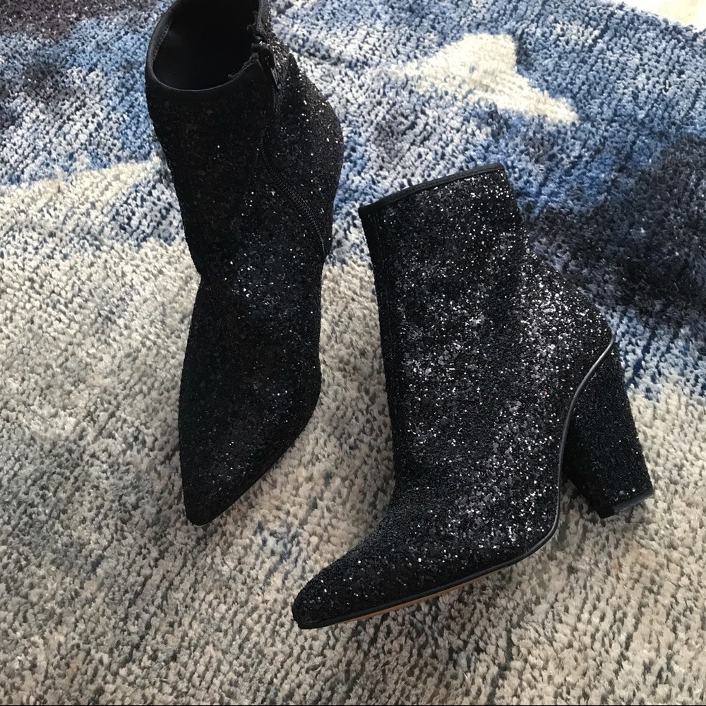 Topshop Glitter Sock Boot 🖤